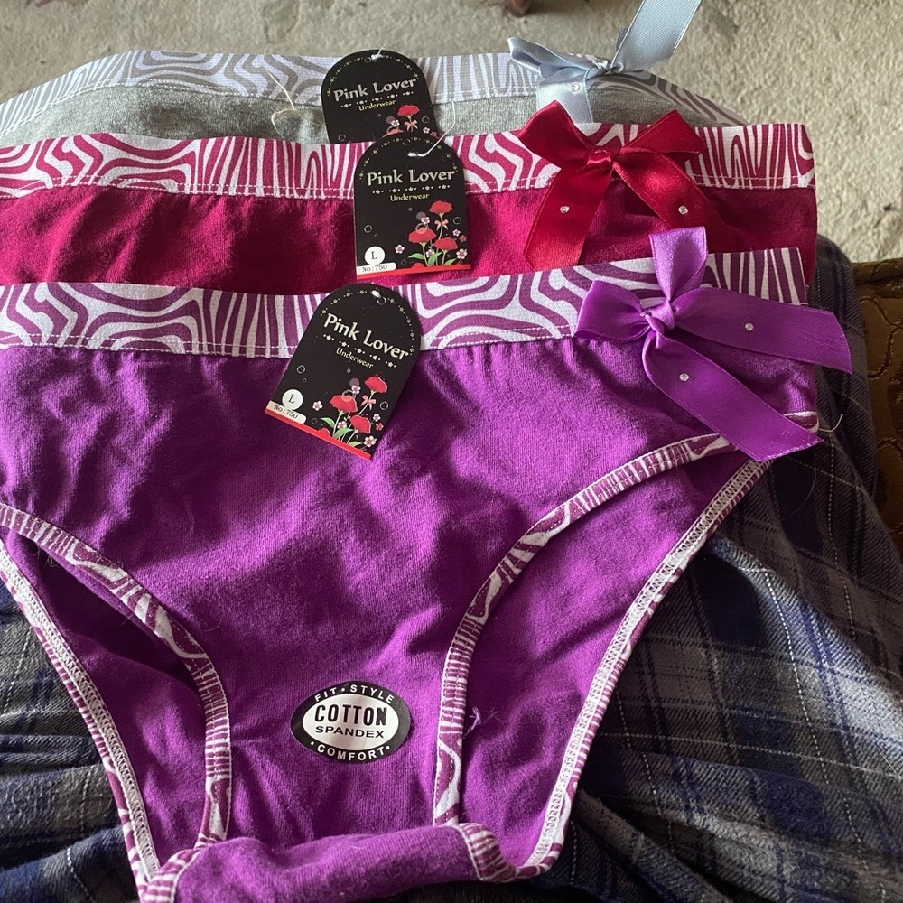 Victoria’s Pink Lover L Bikini Panties Set of 3